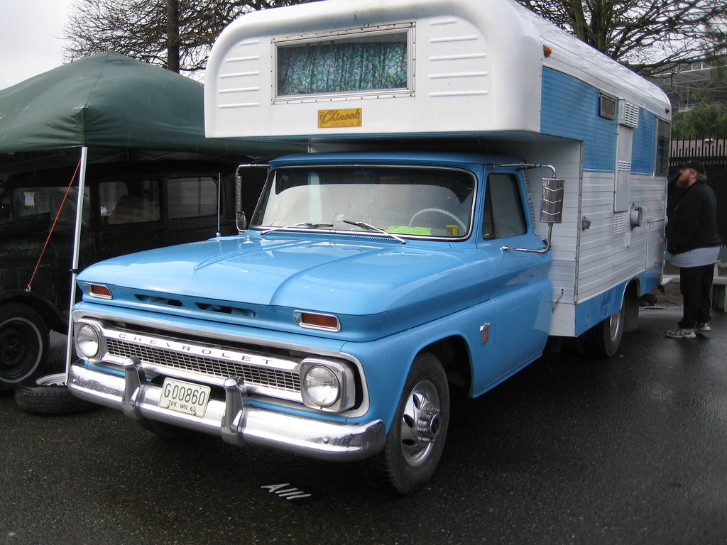 A classic truck camper, the kind of rig where annual roof resealing prevents far costlier repairs